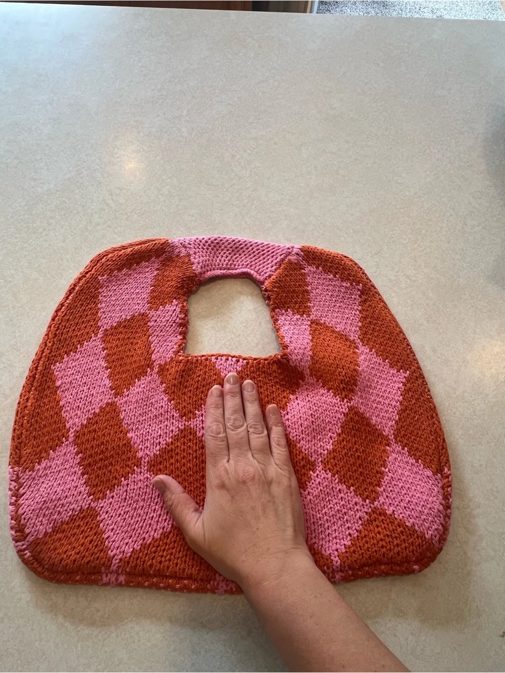 Kopari Crochet Checkered Purse, Never Used